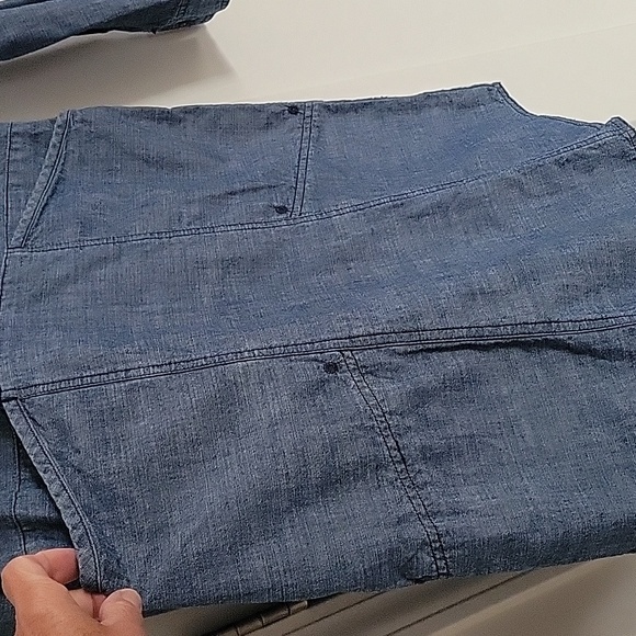 Duluth Trading Organic Cotton Rootstock Denim Long Sleeve Gardening Dress SZ XS - Picture 11 of 14